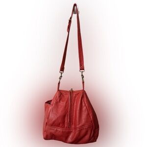 Vintage Red Victoria Leather Purse